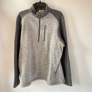 Woolrich Gray Heather Quarter Zip Fleece Pullover Men’s XL